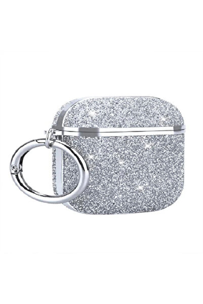 UnDePlus Apple Airpods 3. Nesil Uyumlu Kılıf Simli Parlak Işıltılı Spell Case