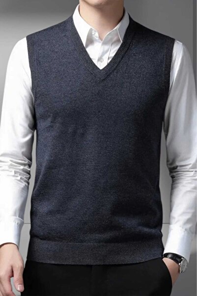 Mood Agenda Men's V-Neck Knitwear Non-Pilling Sweater Men's Slim Fit Sweater