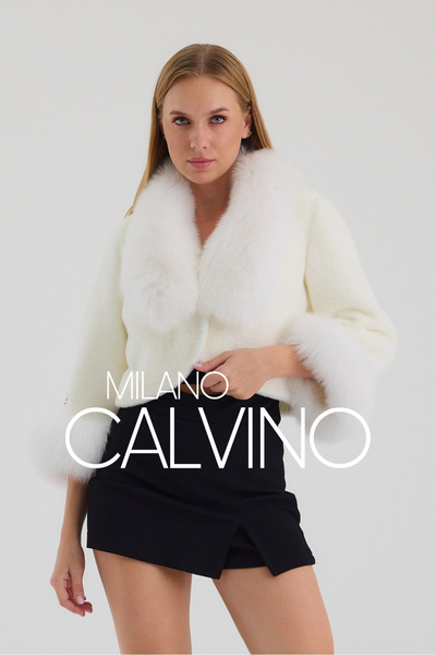 Milano Calvino Kürklü Alcantara Kısa Ceket