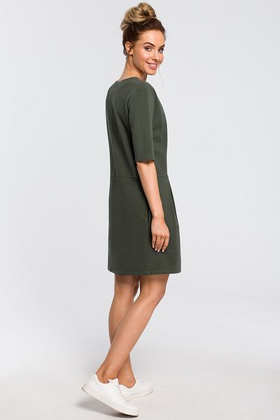 Made of Emotion Simple dress with a bow on the shoulder