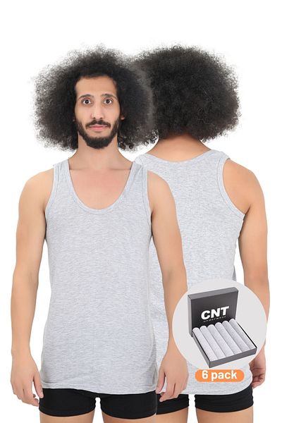 CNT Men's Undershirt Cotton Basic 6-Piece Premium Pack