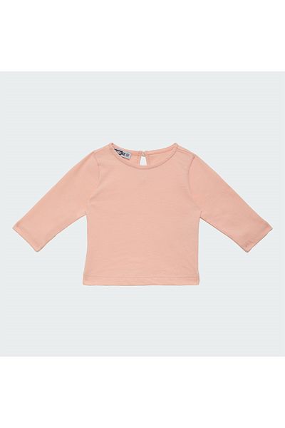 mumuko Baby Girl Long Sleeve Tshirt Salmon Color 100% Cotton