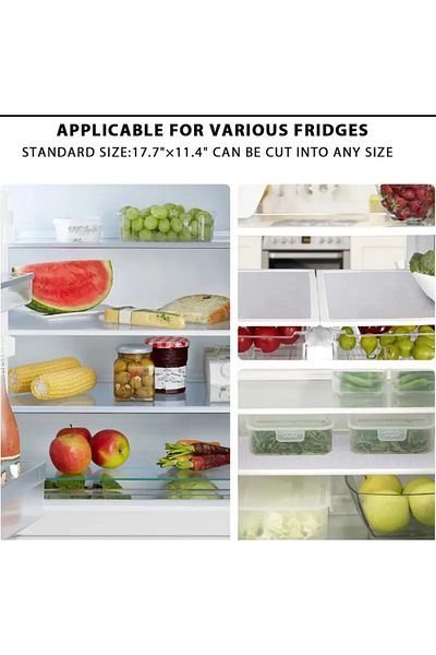 Blue Home 45 cm X 3 m Refrigerator Shelves - Washable and Cuttable Glass Mat
