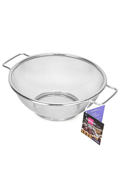 Fissman Round Stainer With Handle Silver 20cm