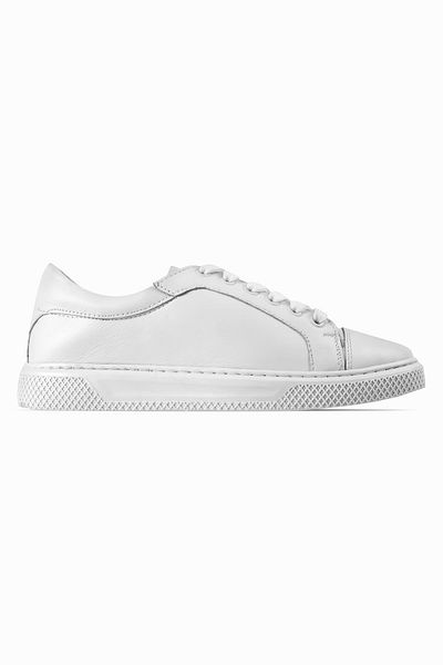 Lal Shoes & Bags Γυναικεία αθλητικά παπούτσια από γνήσιο δέρμα Barry Lace-white