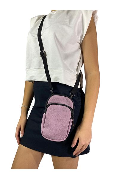 Gloria Lilac Two-Eye Strap Phone Bag: Width 9 Cm, Length 18 Cm, Width 6 Cm.