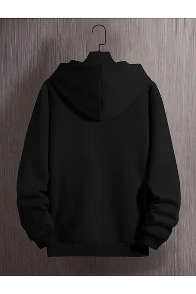 pandy Φούτερ Unisex Oversize με κουκούλα και στάμπα με τσέπη καγκουρό