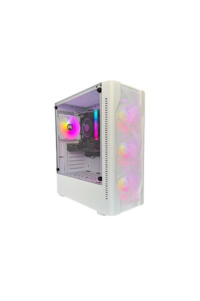MIEXCITE كمبيوتر MI Excite Gaming ECO Core i5 12400F CPU RTX 3050 GPU DDR4 16GB RAM 1TB SSD M.2 أبيض
