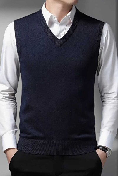 Uniquetrenders Чоловічий светр з V-подібним вирізом Светр Чоловічий светр з тонким вирізом