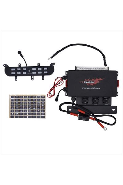 Voswitch 12 Switch Programmable Lower Dash Switch Panel, Jeep Wrangler JL & Gladiator JT 18-24