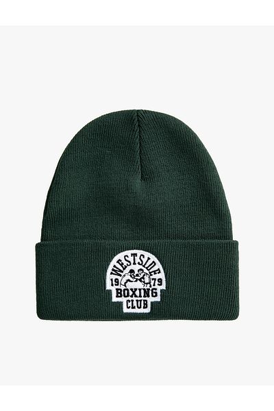 Koton Basic College Beret with Embroidered Fold Detail