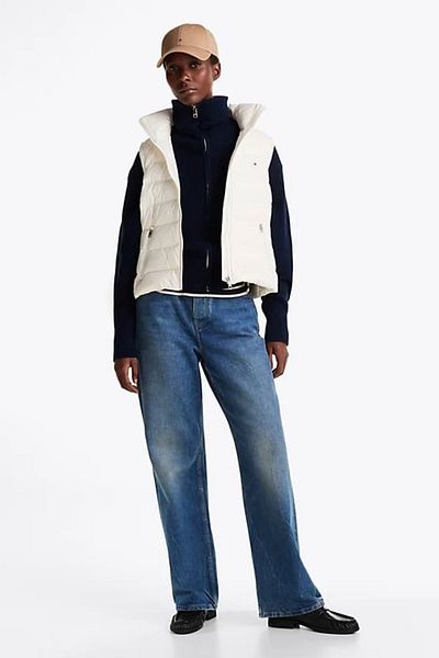 Tommy Hilfiger Women's Water Repellent Inflatable Vest - Cream