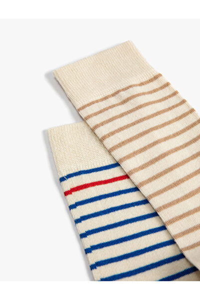 Koton Комплект от 2 раирани чорапа