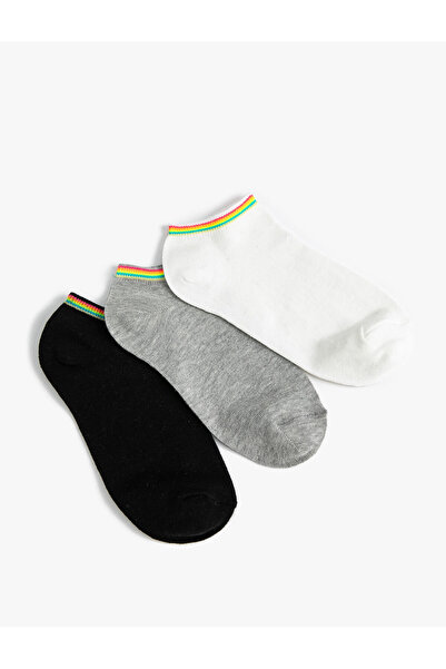 Koton 3-Piece Booties Socks Set Multicolored with Stripe Pattern