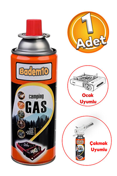 Badem10 Kamp Gazı 1 Adet Bütan Propan Gaz Tüpü Portatif Ocak Kartuşu Tek kull...