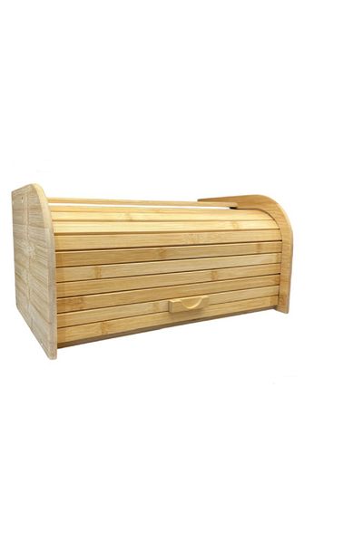 Sever Bamboo Bread Box Basket with Retractable Lid