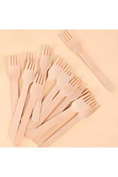 GİZPAK Tahta Kullanat Çatal 100'lü 16cm