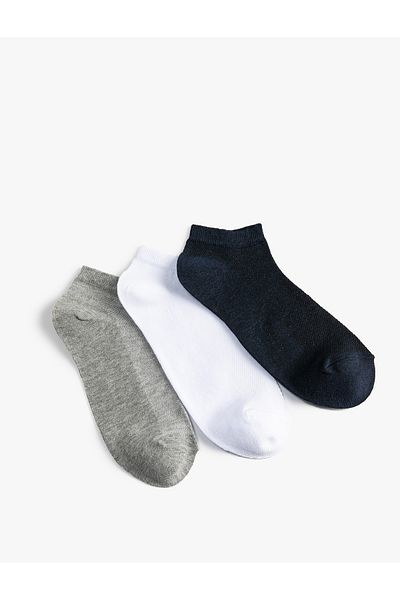 Koton Set of 3 Basic Colorful Booties Socks