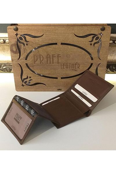 Praff Мъжки портфейл от естествена кожа P-8023