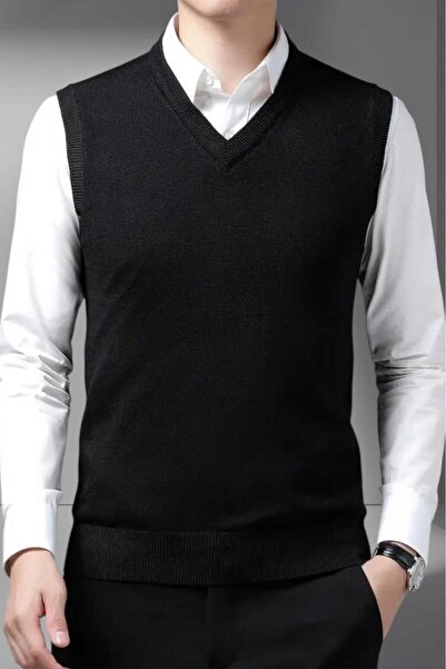 Uniquetrenders Чоловічий светр з V-подібним вирізом Светр Чоловічий светр з тонким вирізом