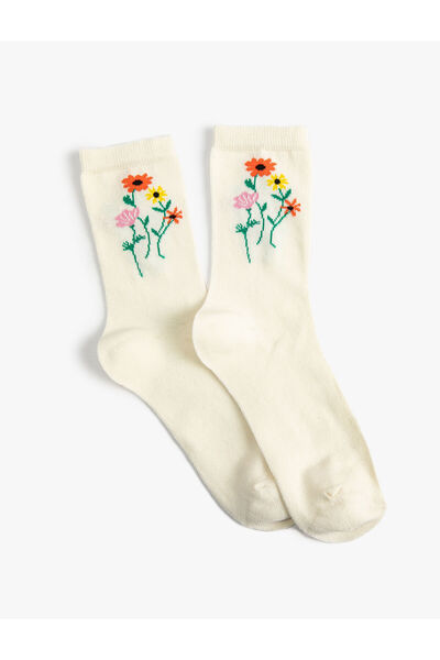 Koton Floral Socks Cotton Blend