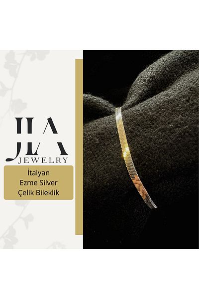 JİA JEWELRY Italian Crush Silver Steel Bracelet