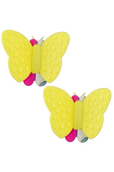 Fissman 2-Piece Butterfly Pot Holder Magnet Set Yellow