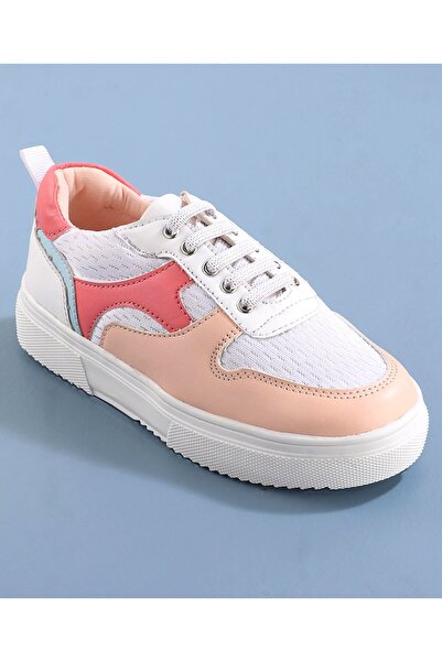 Pine kids Lace Up Casual Shoes Color Block - White