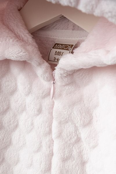 Bebitof Embossed Patterned Hooded Wellsoft Baby Astronaut Jumpsuit