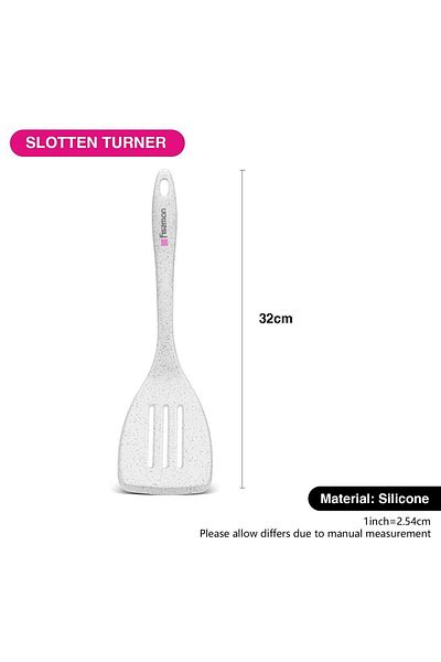 Fissman Slotted Turner White 32x4.5x9cm Bianca Series Nylon And Silicone