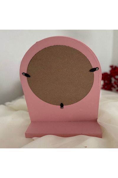 takı tutkum Valentine's Day Pink Wooden Dancer Girl Motif Girl's Photo Frame