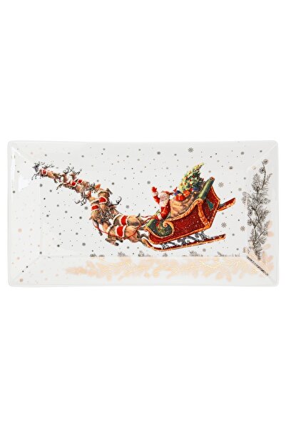 Fissman Rectangular Plate 25x14cm, Christmas-Themed Design Platter Plate, Fes...