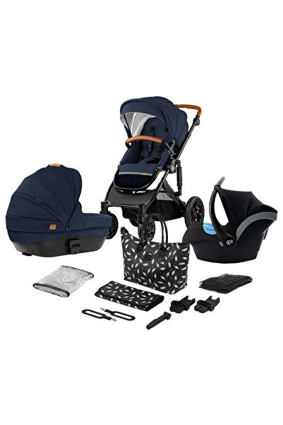 Kinderkraft - نظام سفر 3 في 1 Prime 20 بوصة مع ملحقات - أزرق داكن