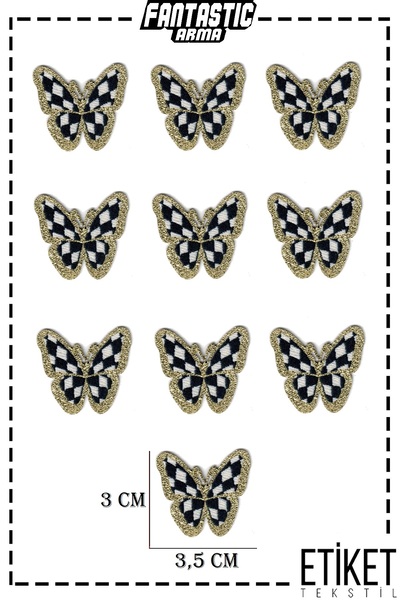 FANTASTIC ARMA Pachet de 10 armături țesute adezive cu fier de călcat, textil...