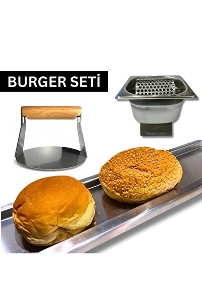Meaty Cheesy BurgerPro - Restoran Burger Seti (Smash Burger, Ekmek Yağlama ve...