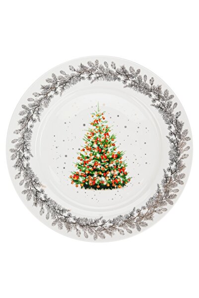 Fissman Porcelain Plate 27cm, Christmas-themed Design Plate, Decorative Plate...