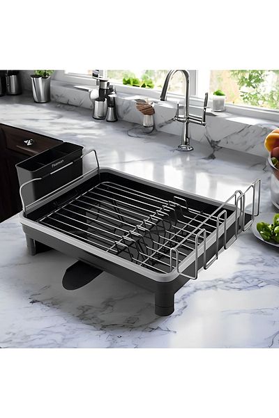 Fissman Dish Drying Rack 52x32x18cm, Dish Rack with Drainboard and Cutlery Holder Kicthen Organizer