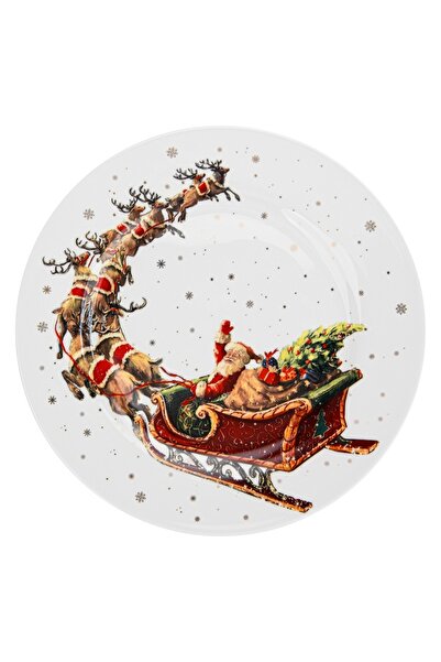 Fissman 2-Piece Round Plate 19cm, Christmas-Themed Design Plate, Festive Deco...
