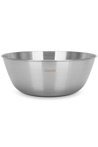 Fissman Stainless Mixing Bowl 22cm With Measuring Mark Upto 1800ml For Food Preparation, Baking, Cooking
