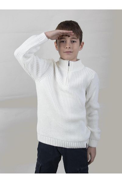 ALEXANDERGARDI Pulover pentru băiat cu guler cu fermoar (C23-7108)