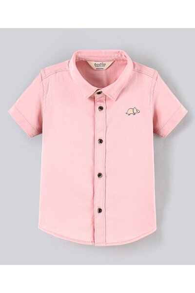 Bonfino Bonfino Cotton Elastane Short Sleeves Shirt - Pink