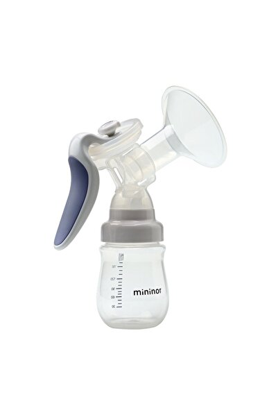 Mininor - مضخة ثدي يدوية - بيضاء