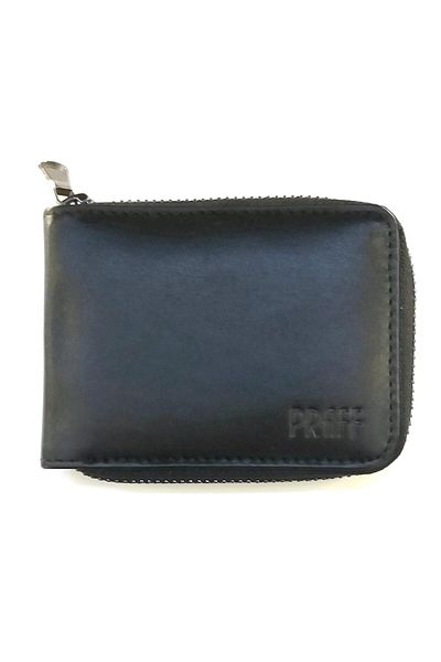 Praff 2605044   Unisex Γνήσιο Δερμάτινο Διαφανές Οριζόντια Θήκη Κάρτας με φερμουάρ και θήκη χαρτονομισμάτων