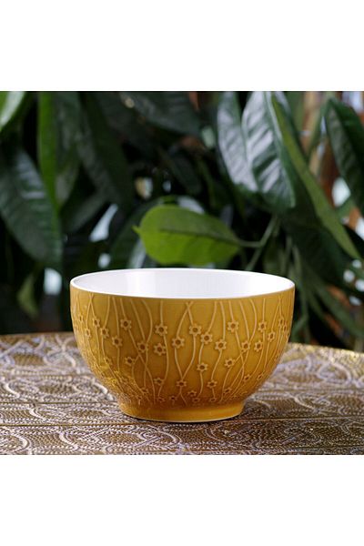 Fissman Bowl 14cm/640mlYellow Ceramic