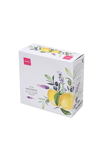 Fissman 2-Piece Deep Plates Lemon Provence Series 18cm Porcelain
