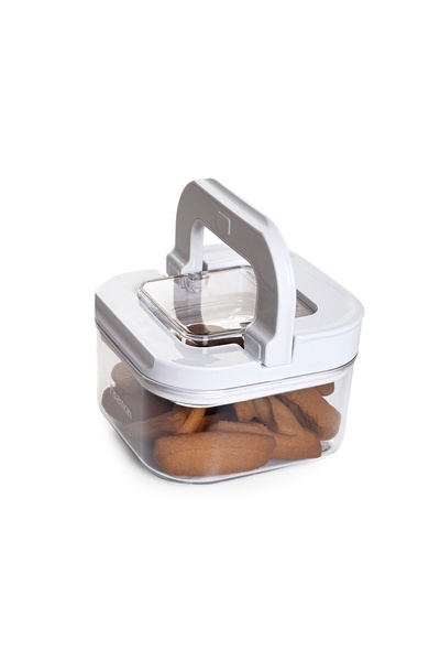 Fissman علبة تخزين طعام مربعة قابلة للطي بسعة 450 مل، مقاس 11×11×7 سم