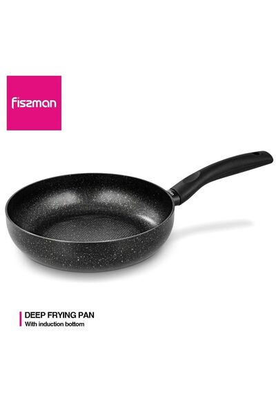 Fissman مقلاة عميقة سلسلة ترويجية مقاس 24 سم مع قاعدة حثية (ألومنيوم بطبقة غي...