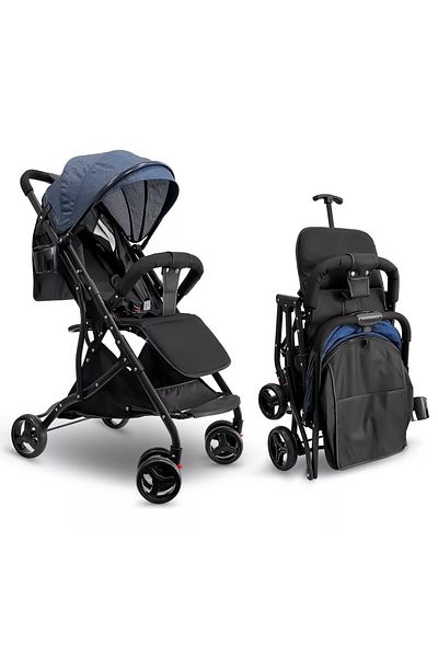 BabyCara Ultra Lightweight Compact Folding Travel Cabin Stroller For Baby 5-Point Safety Harness