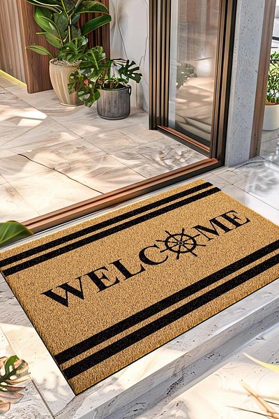Decovetro Welcome Floor Mat - Ship Wheel Pattern, 40 X 60 cm Door Front Mat