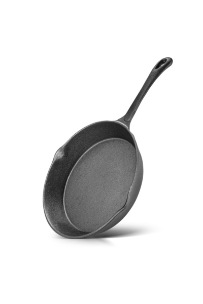 Fissman Cast Iron Skillet Frying Pan 25cm with Pouring Spout, Skillet 4.6cm D...